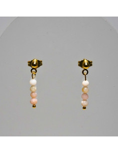 Kolczyki Opal Różowy 3mm - Crystals Break