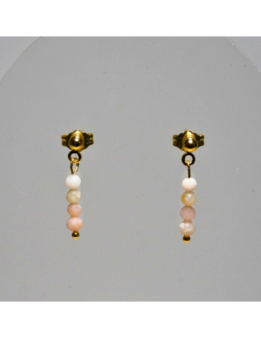 Kolczyki Opal Różowy 3mm - Crystals Break