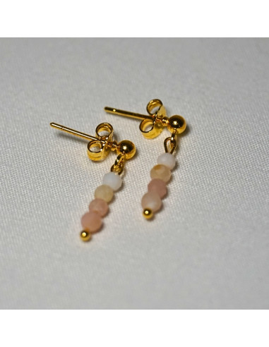 Kolczyki Opal Różowy 3mm - Crystals Break