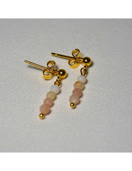 Kolczyki Opal Różowy 3mm - Crystals Break