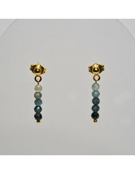 Kolczyki Turmalin Niebieski 3mm - Crystals Break