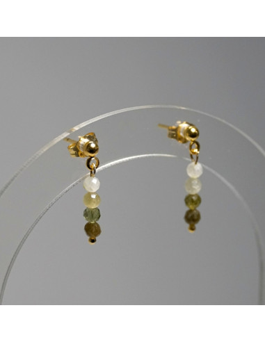 Kolczyki Turmalin Zielony 3mm - Crystals Break