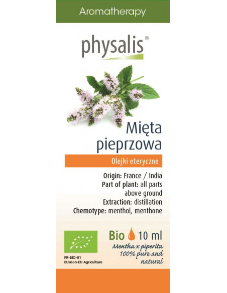 MIĘTA PIEPRZOWA BIO, OLEJEK ETERYCZNY 10ML - PHYSALIS