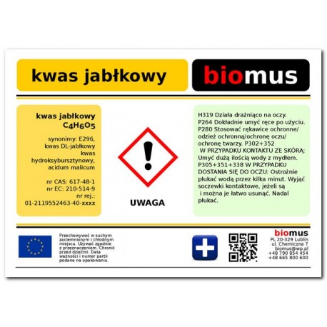 KWAS  JABŁKOWY 250g BIOMUS