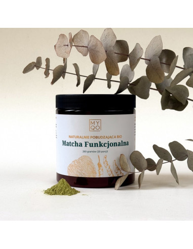 NATURALNIE POBUDZAJĄCA BIO MATCHA FUNKCJONALNA 260 G - MYQO