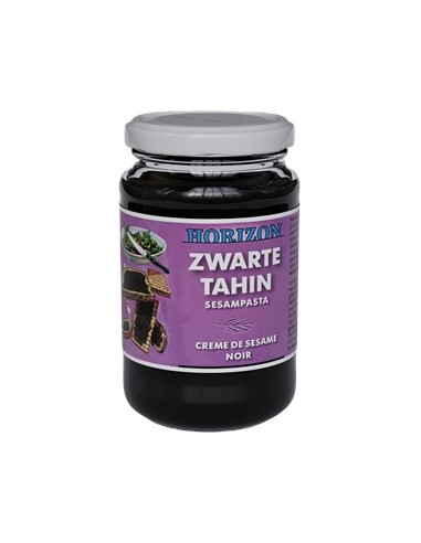 TAHINI CZARNE (PASTA SEZAMOWA Z CZARNEGO SEZAMU) BEZGLUTENOWE BIO 350 g - HORIZON