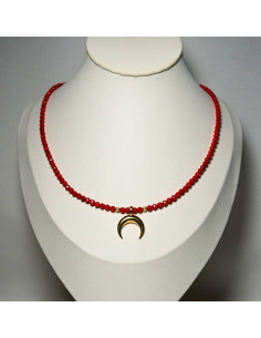 Naszyjnik Choker Koral Czerwony 3mm - Crystals Break