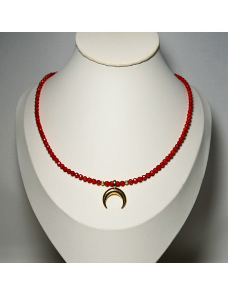 Naszyjnik Choker Koral Czerwony 3mm - Crystals Break