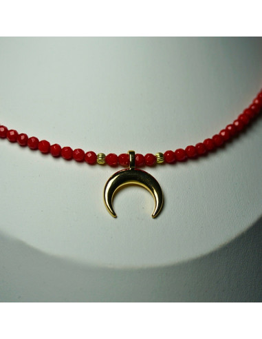 Naszyjnik Choker Koral Czerwony 3mm - Crystals Break