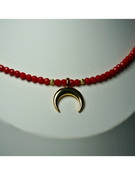 Naszyjnik Choker Koral Czerwony 3mm - Crystals Break