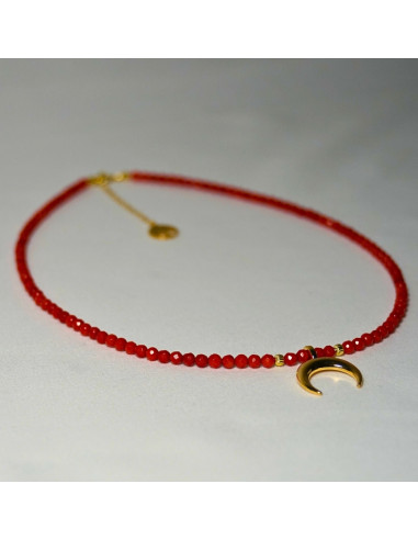 Naszyjnik Choker Koral Czerwony 3mm - Crystals Break