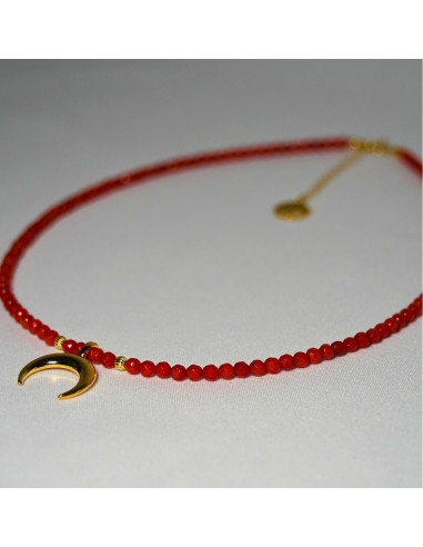 Naszyjnik Choker Koral Czerwony 3mm - Crystals Break