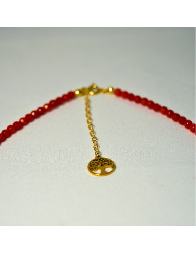 Naszyjnik Choker Koral Czerwony 3mm - Crystals Break