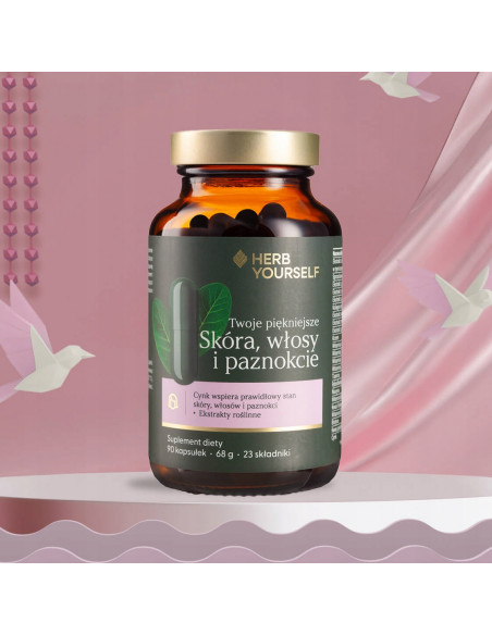 TWOJE PIĘKNIEJSZE SKÓRA, WŁOSY I PAZNOKCIE 90 KAPS. - HERB YOURSELF