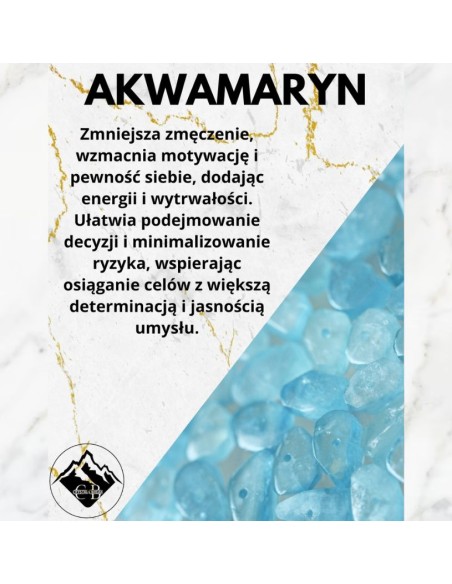 Bransoletka Oponka Akwamaryn 3x2mm - Crystals Break