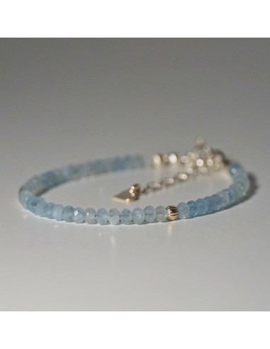 Bransoletka Oponka Akwamaryn 3x2mm - Crystals Break