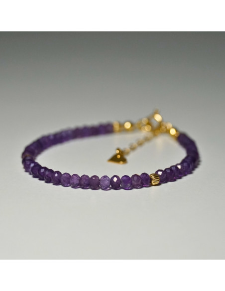 Bransoletka Oponka Ametyst 3x2mm - Crystals Break