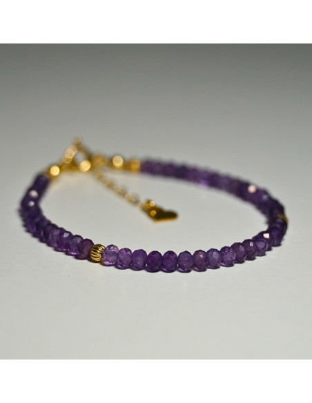 Bransoletka Oponka Ametyst 3x2mm - Crystals Break