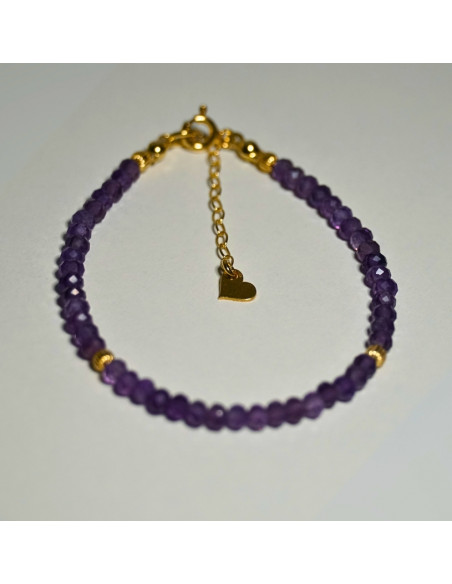 Bransoletka Oponka Ametyst 3x2mm - Crystals Break