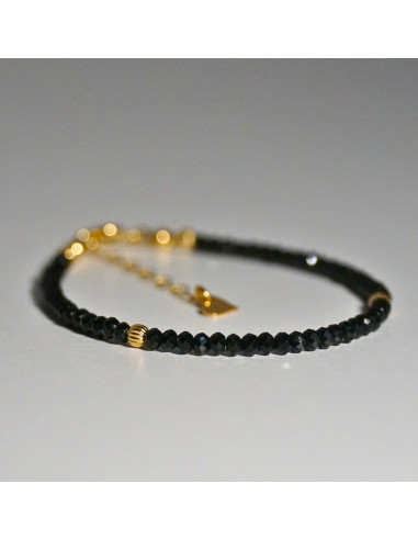 Bransoletka Oponka Turmalin Czarny 3x2mm - Crystals Break