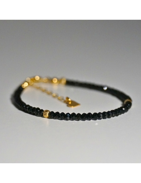 Bransoletka Oponka Turmalin Czarny 3x2mm - Crystals Break