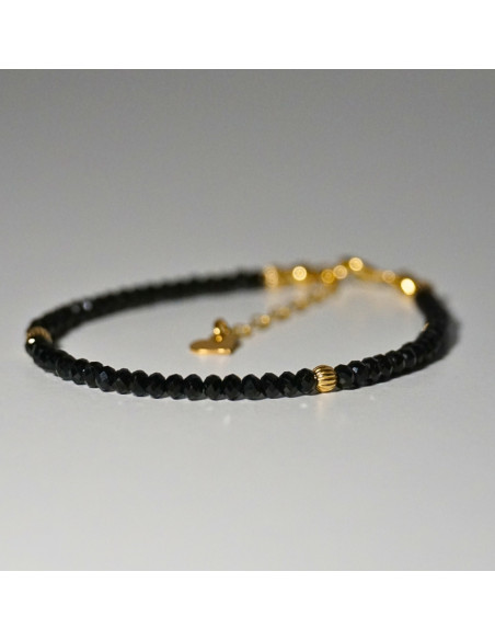 Bransoletka Oponka Turmalin Czarny 3x2mm - Crystals Break