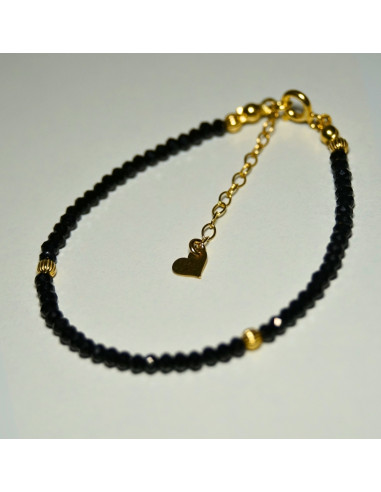 Bransoletka Oponka Turmalin Czarny 3x2mm - Crystals Break