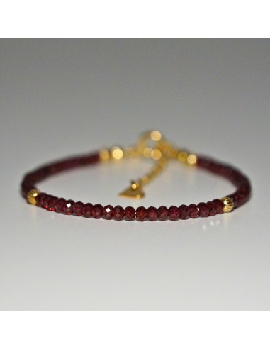 Bransoletka Oponka Granat 3x2mm - Crystals Break