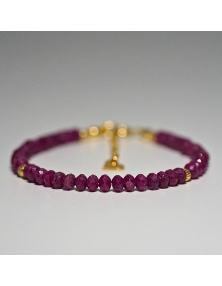 Bransoletka Oponka Rubin 3x2mm - Crystals Break