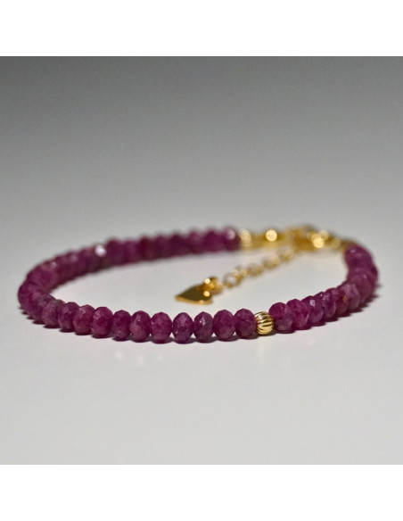 Bransoletka Oponka Rubin 3x2mm - Crystals Break