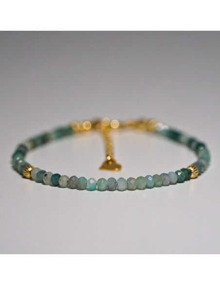 Bransoletka Oponka Szmaragd 3x2mm - Crystals Break