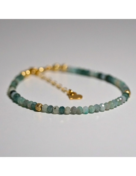 Bransoletka Oponka Szmaragd 3x2mm - Crystals Break