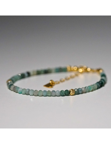 Bransoletka Oponka Szmaragd 3x2mm - Crystals Break