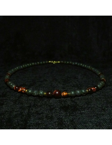 Naszyjnik Lawa Wulkaniczna x Bawole Oko 6mm - Crystals Break