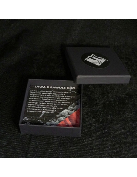 Naszyjnik Lawa Wulkaniczna x Bawole Oko 6mm - Crystals Break