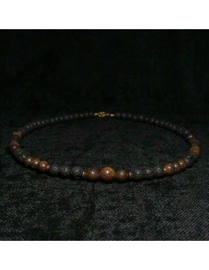 Naszyjnik Lawa Wulkaniczna x Bronzyt 6mm - Crystals Break