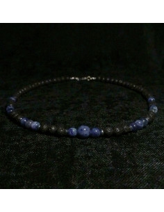 Naszyjnik Lawa Wulkaniczna x Sodalit 6mm - Crystals Break