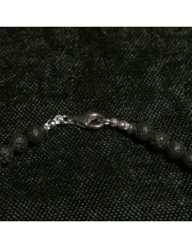 Naszyjnik Lawa Wulkaniczna x Howlit 6mm - Crystals Break