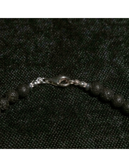 Naszyjnik Lawa Wulkaniczna x Howlit 6mm - Crystals Break