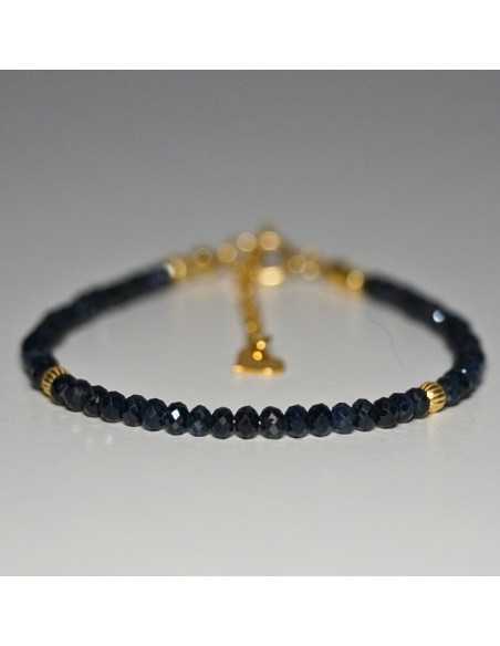 Bransoletka Oponka Szafir Ciemny 3x2mm - Crystals Break