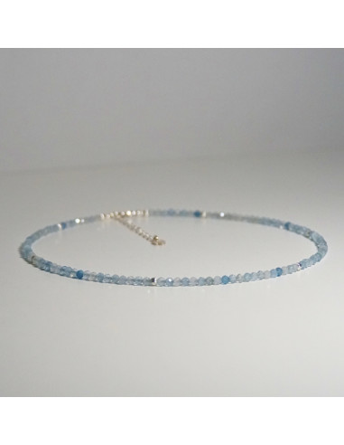 Naszyjnik Szczęścia Akwamaryn 3mm - Crystals Break