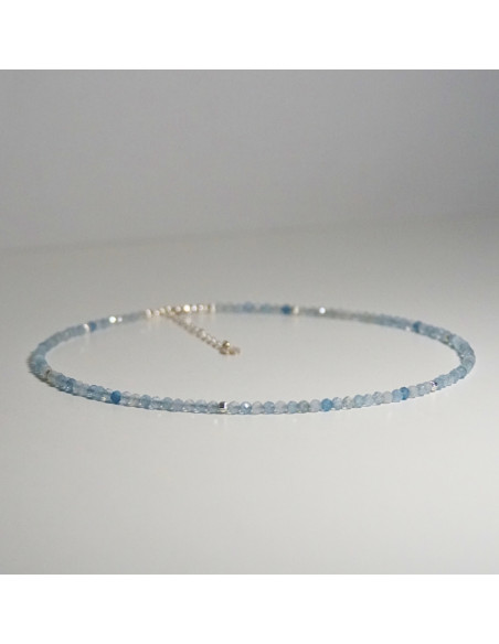 Naszyjnik Szczęścia Akwamaryn 3mm - Crystals Break