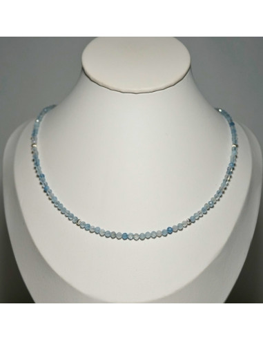 Naszyjnik Szczęścia Akwamaryn 3mm - Crystals Break