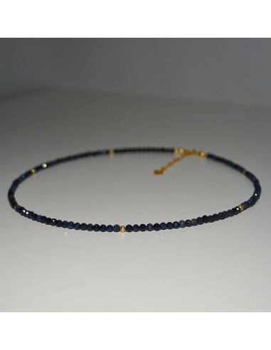 Naszyjnik Szczęścia Szafir 3mm - Crystals Break