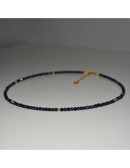 Naszyjnik Szczęścia Szafir 3mm - Crystals Break