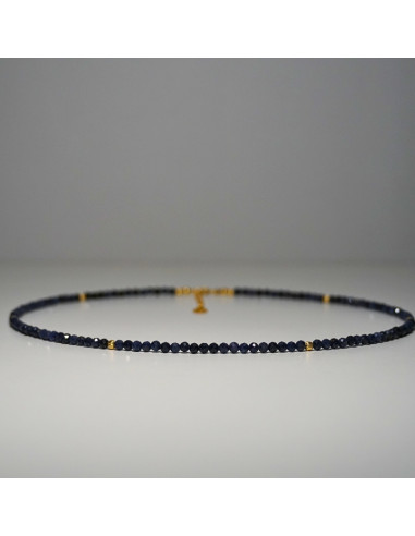 Naszyjnik Szczęścia Szafir 3mm - Crystals Break