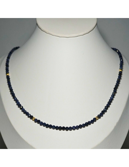 Naszyjnik Szczęścia Szafir 3mm - Crystals Break