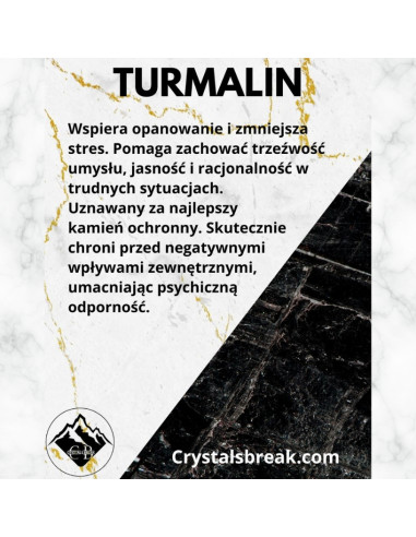 Naszyjnik Szczęścia Turmalin Czarny 3mm - Crystals Break