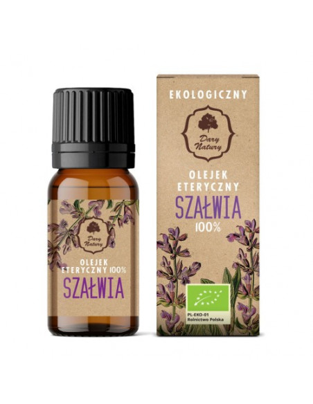 SZAŁWIA LEKARSKA BIO, OLEJEK ETERYCZNY 10ML- DARY NATURY