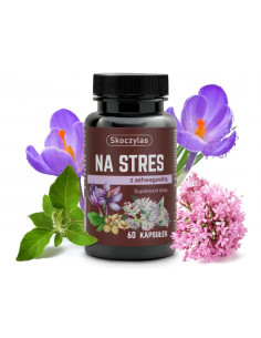 NA STRES ASHWAGANDHA, SZAFRAN, KOZŁEK LEKARSKI 60kaps. - MAREK SKOCZYLAS